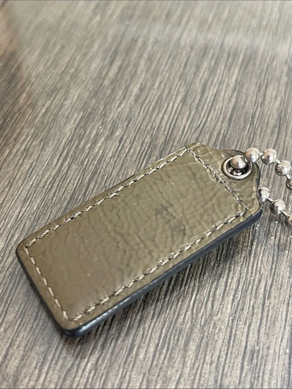 Coach Army Green - Olive ? Patent Leather Hangtag - Replacement Part